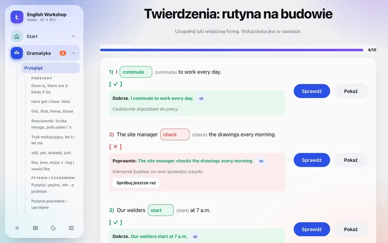 Ćwiczenie z natychmiastową odpowiedzią