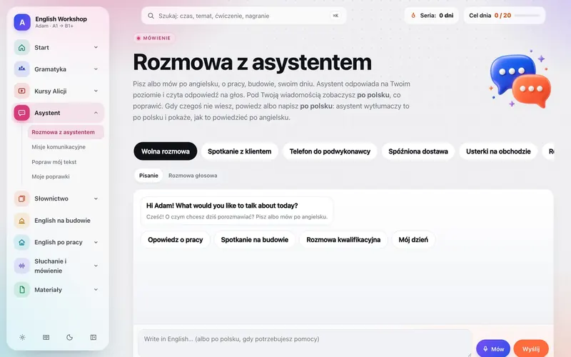 Asystent AI do rozmowy