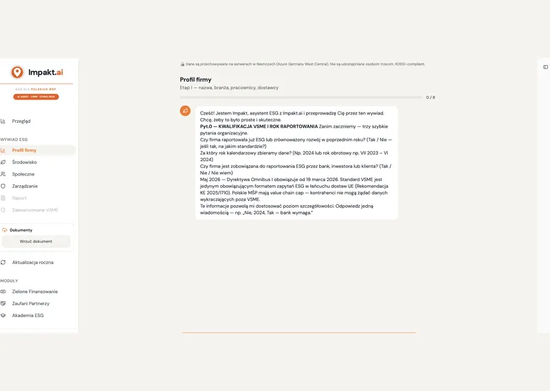 Wywiad ESG prowadzony przez AI